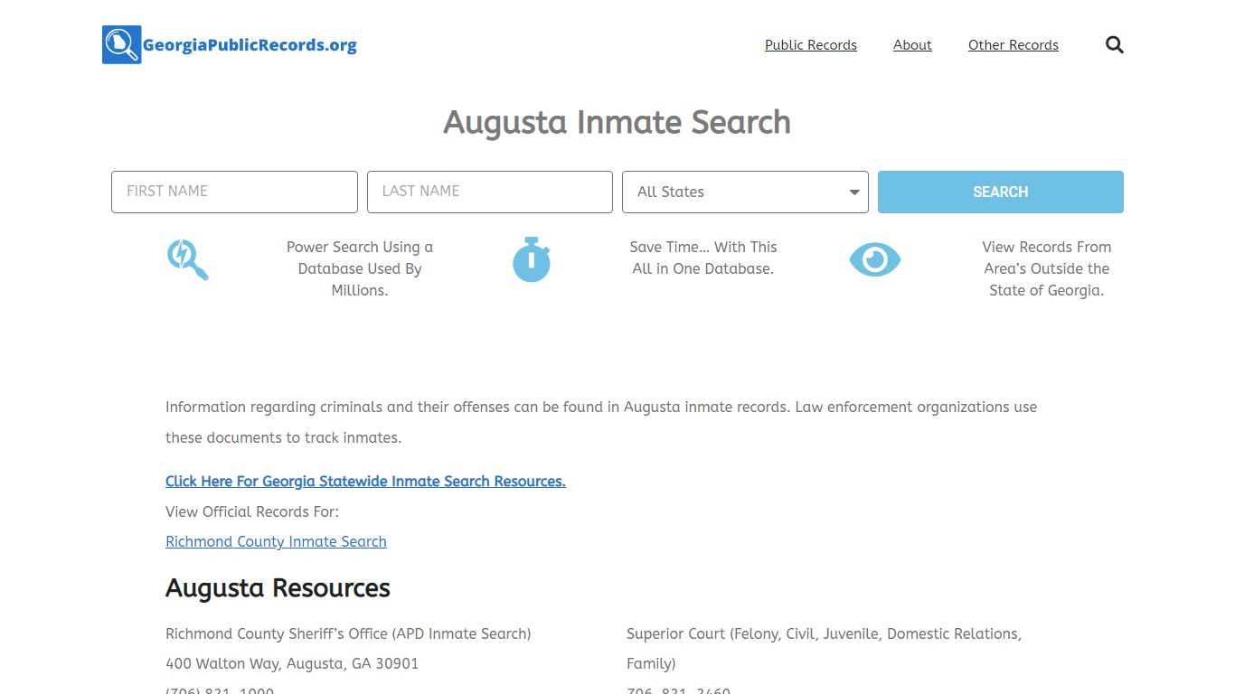 Augusta Inmate Search - APD GA Current & Past Jail Records